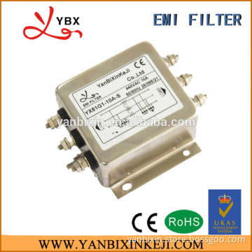 High Quality Three Phase EMI Power line Filter,10A 380V